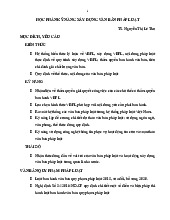 Bài giảng Kỹ Năng Xây Dựng Văn Bản Pháp Luật - Học Phần | Môn Xây dựng văn bản pháp luật - Học viện Hành chính Quốc gia