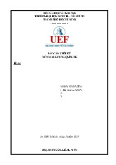 Báo cáo cuối kì môn Maketing - trường đại học kinh tế- tài chính thành phố Hồ chí minh.