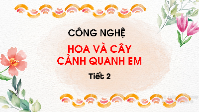 Giáo án điện tử Công nghệ 4 Bài 1 Chân trời sáng tạo: Hoa và cây cảnh quanh em