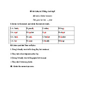 Đề thi giữa học kỳ 2 môn Tiếng Anh lớp 5 năm học 2024 - 2025 | Bộ sách Global Success