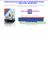 Chương I: Giới Hạn Vô cùng Bé và Vô cùng Lớn - Bài Giảng Giải Tích 1