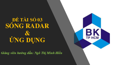 Bài giảng: Sóng radar và ứng dụng | Đại học Bách khoa Tp Hồ Chí Minh