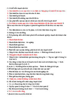 Câu hỏi trắc nghiệm ôn tập môn Quản trị học nội dung chương VI có đáp án