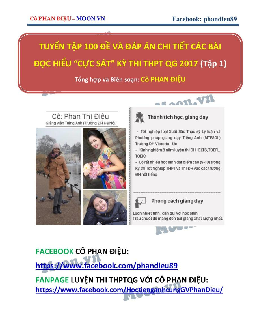 Tuyển tập 100 đề đọc hiểu và đáp án chi tiết các bài cực sát kì thi THPT QG 2017 tập 1