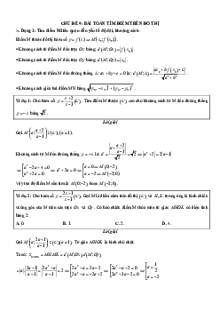 Bài toán tìm điểm trên đồ thị hàm số Toán 12