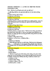 Trắc nghiệm Triết Học Và Vai Trò Của Triết Học Trong Đời Sống Xã Hội