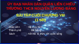 Giáo án điện tử Toán 8 Kết nối tri thức: Bài tập cuối chương 8