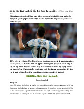 Đoạn văn tiếng Anh về cầu thủ Messi hay nhất - Tiếng anh 6