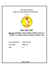 Báo cáo Nghiên cứu hệ thống thông tin tại VietJet Air môn Hệ thống thông tin quản lý | Học viện Ngân hàng