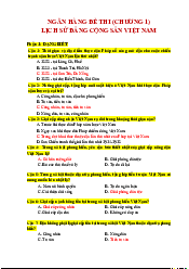 Ngân hàng đề thi Chương 1 - Lịch sử đảng | Đại học Công nghệ Giao thông vận tải