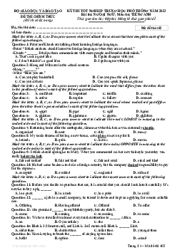 Đề thi chính thức và đáp án mã đề thi 402 môn Tiếng Anh THPT Quốc gia, Kỳ thi tốt nghiệp THPT 2023