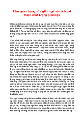 Bài thuyết trình cá nhân: Tầm quan trọng và Cải thiện Giấc ngủ