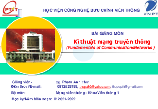 Slide bài giảng môn Kỹ thuật mạng truyền thông nội dung chương 5: Các lớp trên
