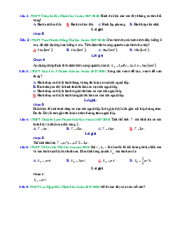 Trắc nghiệm khối tròn xoay có giải chi tiết trong các đề thi thử Toán 2018 Toán 12