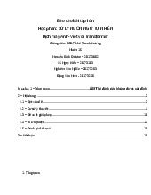 Báo cáo bài tập lớn: Dịch máy với Transformer | Môn Xử lý ngôn ngữ tự nhiên - Đại học Bách Khoa Hà Nội