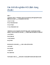 Câu hỏi trắc nghiệm HCI tiếng Anh CN
