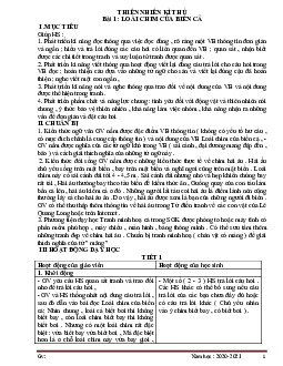 Bài 6: Thiên nhiên kì thú | Giáo án Tiếng Việt 1 | Kết nối tri thức với cuộc sống (Cả năm)
