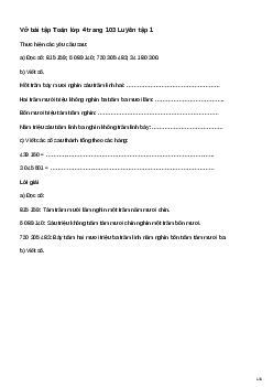 Vở bài tập Toán lớp 4 Bài 38: Ôn tập học kì 1 Chân trời sáng tạo