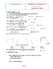 Đề Kiểm Tra Giữa Kỳ 1 Toán 6 Kết Nối Tri Thức Có Đáp Án