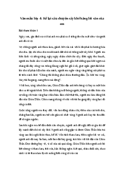 Kể lại câu chuyện Cây khế | Tập làm văn 4