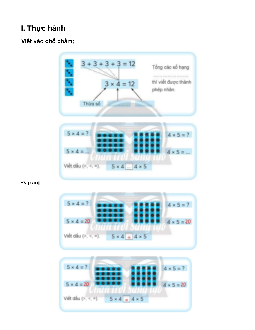 Giải Vở bài tập Toán lớp 3 trang 14, 15: Ôn tập phép nhân Chân trời sáng tạo