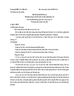 Bài tập cuối chương 6 | Giáo án Toán 11 Cánh diều