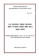 Lý thuyết trường điện từ | môn Vật lý | trường Đại học Huế