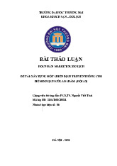 Xây dựng chiến dịch Truyền thông Cù Lao Chàm | Bài thảo luận marketing du lịch