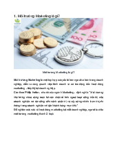 Tài liệu môn Môi trường vi mô | Đại học kinh tế Quốc dân