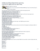 Câu hỏi trắc nghiệm Kế toán ngân hàng | Đại học Kinh tế và Quản trị kinh doanh, Đại học Thái Nguyên