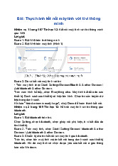 Giải SGK Tin học 12 Cánh diều Bài 1: Thực hành kết nối máy tính với ti vi thông minh