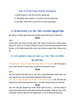 Soạn bài Lục Vân Tiên cứu Kiều Nguyệt Nga | SGK Ngữ Văn 9 Chân trời sáng tạo (Tập 1)