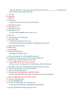 Tổng hợp bài tập trắc nghiệm (quiz) môn Quản trị học có đáp án