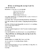 Đề khảo sát chất lượng đầu năm môn Văn lớp 12 năm 2025 (Đề 3)