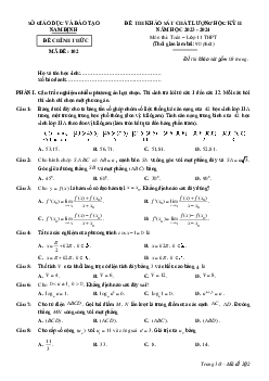 Đề thi học kỳ 2 Toán 11 năm 2023 – 2024 sở GD&ĐT Nam Định