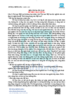 Đề cương ôn tập cuối kì | Mỹ học đại cương | Đại học Khoa học Xã hội và Nhân văn, Đại học Quốc gia Thành phố HCM
