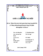 Khóa luận tốt nghiệp Đề tài: “Hoàn thiện quy trình giao nhận hàng trang thiết bị y tế bằng đường hàng không tại công ty cổ phần Airseaglobal Việt Nam” - Logistics | Trường Đại học Thủ đô Hà Nội