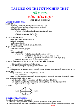 Tài liệu ôn thi THPT môn hóa học 12