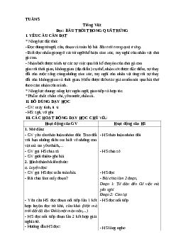 Giáo án Tiếng Việt lớp 4 Tuần 5 | Kết nối tri thức