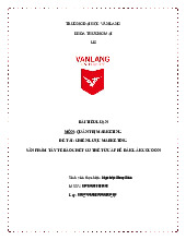 QUẢN TRỊ MARKETING - Tiểu Luận Chiến Lược Sản Phẩm