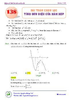 138 bài toán chọn lọc tính đơn điệu của hàm hợp – Nguyễn Hoàng Việt Toán 12