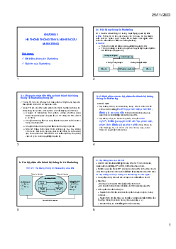 Hệ thống thông tin và Nghiên cứu Marketing | Học viện Nông nghiệp Việt Nam
