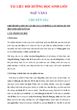 Tài liệu bồi dưỡng HSG Ngữ văn 8 chuyên sâu (có lời giải chi tiết)