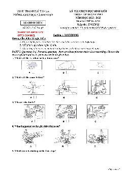 Đề thi chọn học sinh giỏi THCS cấp thành phố Sơn La năm học 2022-2023 môn Tiếng Anh 9 THCS