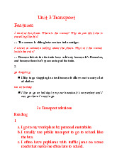 Reading Unit 3 Transport