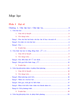 Tóm tắt lý thuyết, các dạng toán và bài tập môn Toán 9