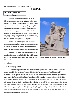 Socrate - triết học | môn Triết học Mác -Lênin | Đại học sư phạm Hà nội