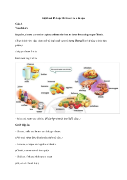 Giải Tiếng Anh 10 Unit 4A: Describe a Recipe | Explore New Worlds