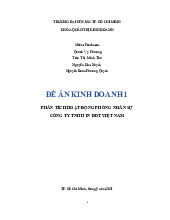 ĐAKD 1 Đề Án Phân Tích Nhân Sự CTY TNHH In BDT Việt Nam