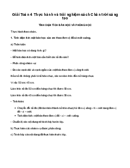 Giải Toán lớp 4 Bài 23: Thực hành và trải nghiệm | chân trời sáng tạo